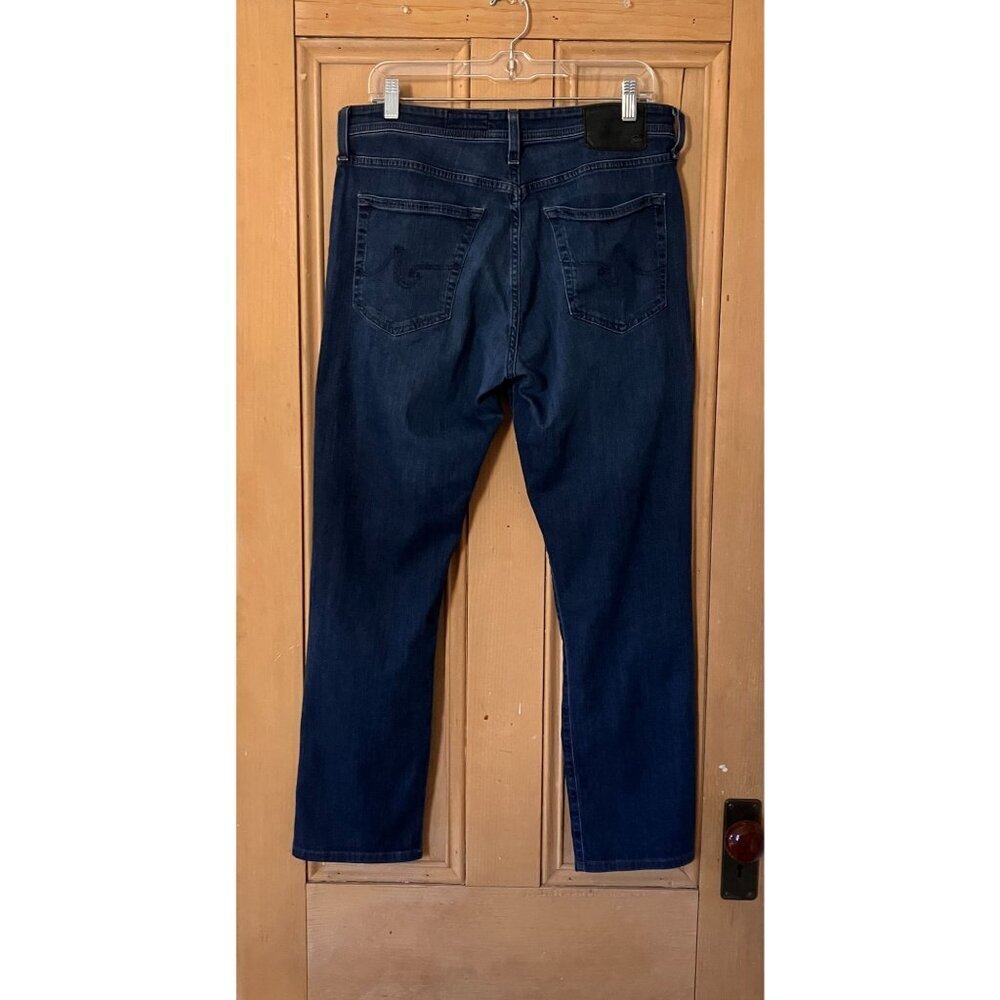 AG Mens Adriano Goldschmied CROP Everett Slim Straight Jeans 33x28 Blue AN EXC - Picture 8 of 12